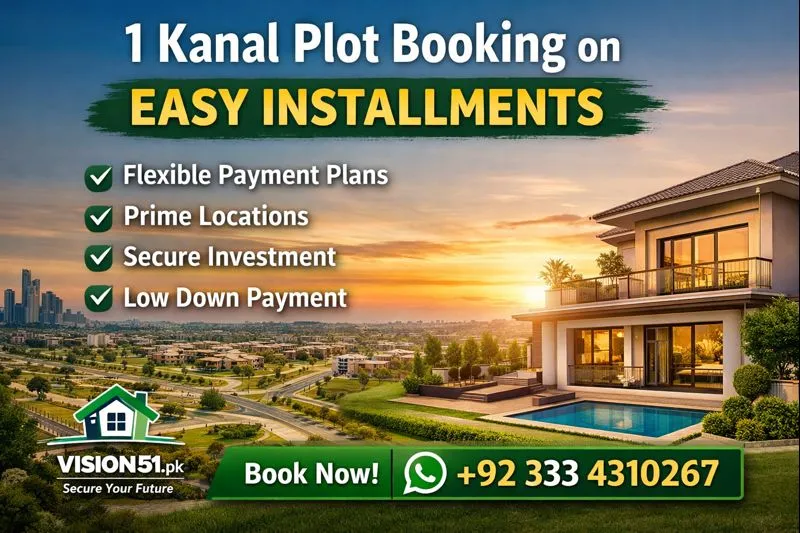 1 Kanal Plot Booking on Easy Installments in Islamabad